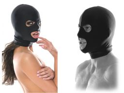 Maska bdsm - rozciągliwa czarna kominiarka