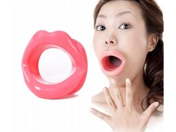 Otwarty knebel bdsm silikonowe usta sex oralny