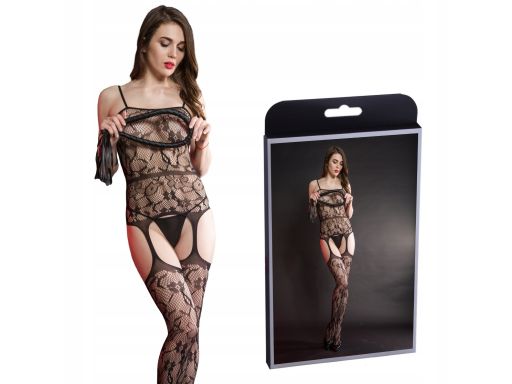 Bodystocking na ramiączkach, body open crotch s/l