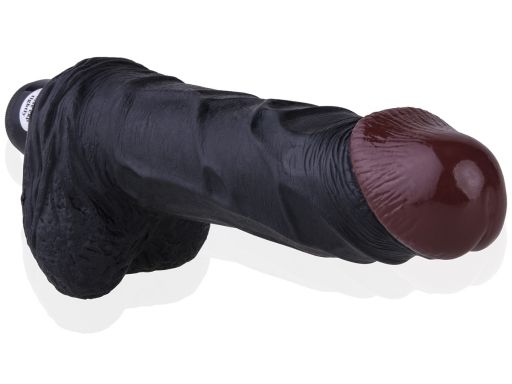 Czarny wibrator cyber skóra wodoodporny penis