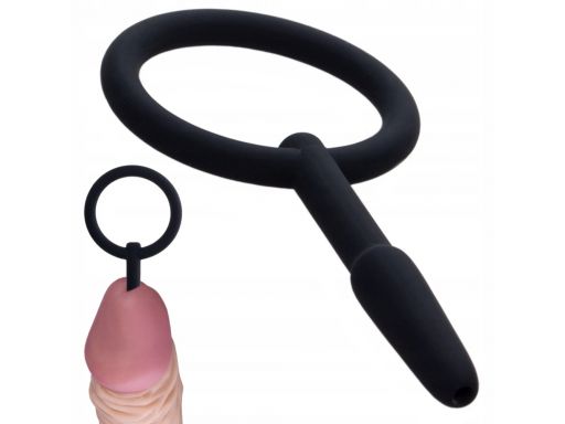 Penis plug silikonowy dilator z ujściem