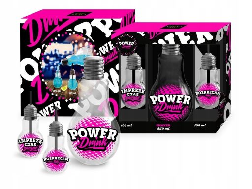 Komplet imprezowy power mix żarówki shaker