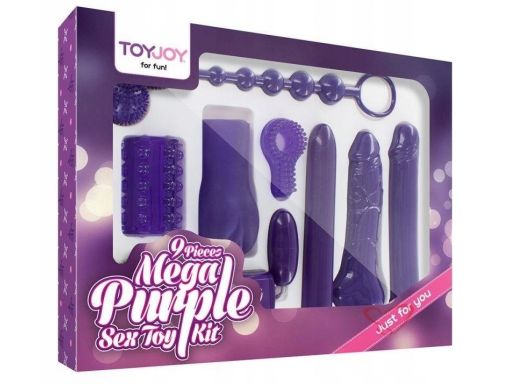 Komplet 9 części toy joy mega purple sex toy kit