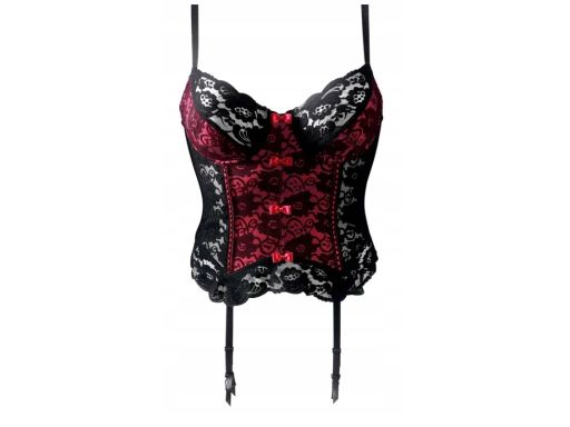 Venus erotyczny gorset z paskami do pończoch ^80D