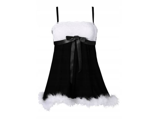 B.P.C koszulka babydoll świąteczna mikołajka czarno biała r.52/54