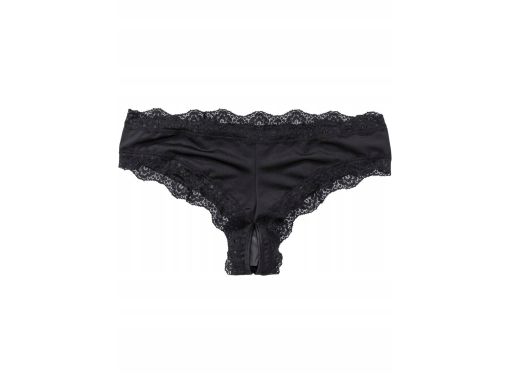 VENUS figi koronkowe czarne z ozdobnym sznurowaniem ouvert r.52/54