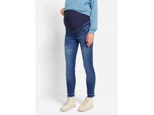 AE3618 spodnie ciążowe jeans 7/8 postrzępione r.52
