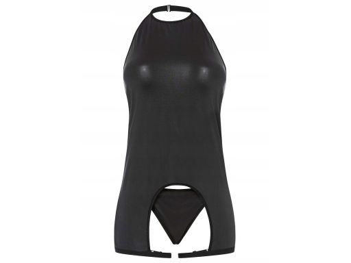 VENUS komplet erotyczny kombinezon i stringi czarny 48/50.