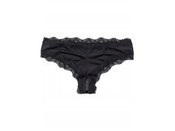 VENUS figi koronkowe czarne z ozdobnym sznurowaniem ouvert r.44/46