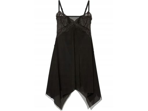 VENUS koszulka nocna erotyczna czarna z koronką asymetryczna r.44/46