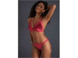 Venus komplet erotyczny czerwony biustonosz + stringi ouvert 36/38.