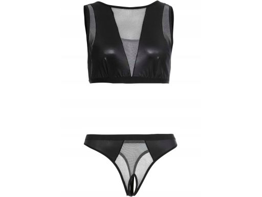 Venus biustonosz i stringi ouvert czarne ^44/46