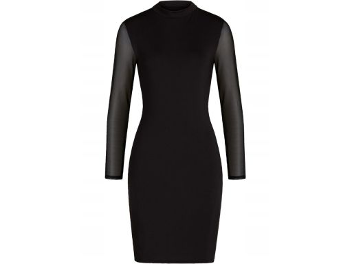 VENUS sukienka erotyczna czarna z siateczką SEXY r.52/54