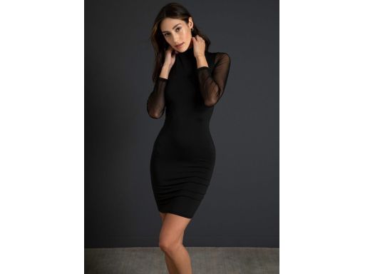 VENUS sukienka erotyczna czarna z siateczką SEXY r.52/54