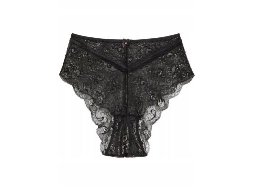 VENUS figi koronkowe wysoki stan ouvert czarne ^36/38