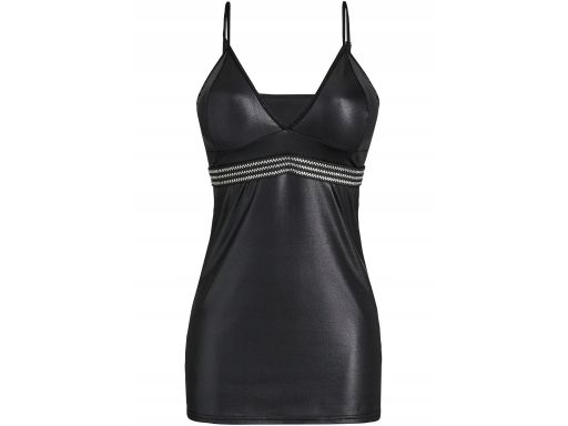 VENUS koszulka nocna sukienka erotyczna czarna połyskująca r.40/42