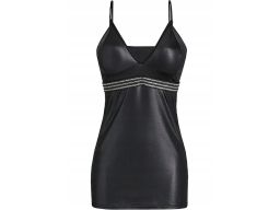 VENUS koszulka nocna sukienka erotyczna czarna połyskująca r.40/42