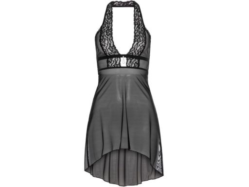 VENUS koszulka nocna erotyczna czarna z koronką 36/38.