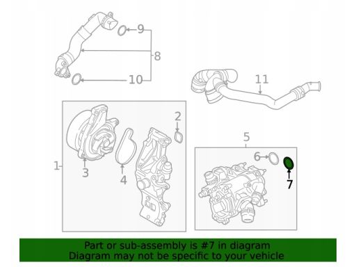 Uszczelka Oring Termostatu BMW OE F39 F40 F45 F46