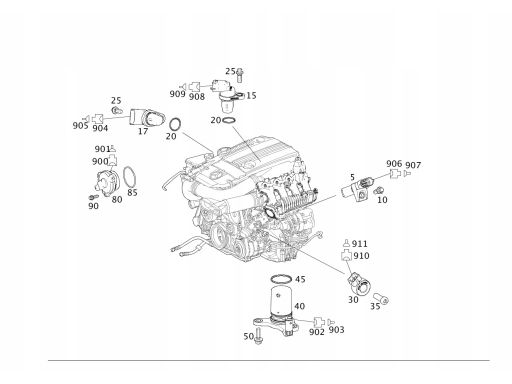 Uszczelka oring pierścień Mercedes OM271 OM273 A0199973745