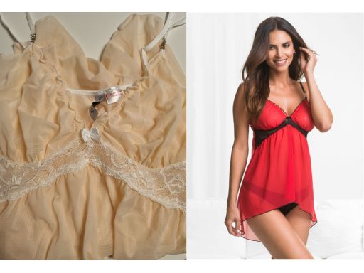 Venus różowa halka koszulka z koronką 40/42