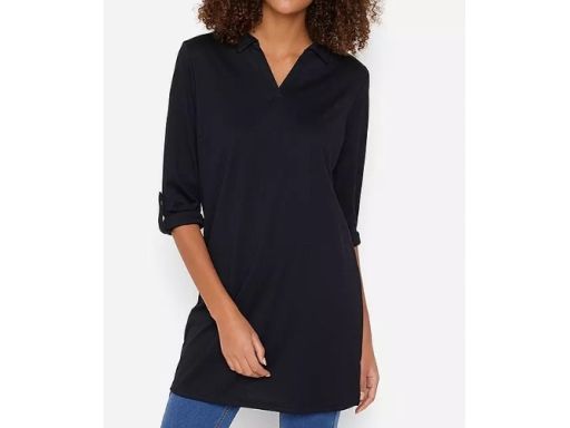B.P.C długa bluzka tunika polo czarna r.40/42