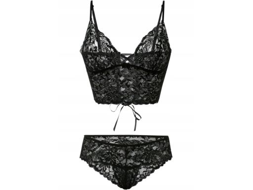 Venus erotyczny biustonosz bustier sznurowanie +stringi ouvert 40/42.